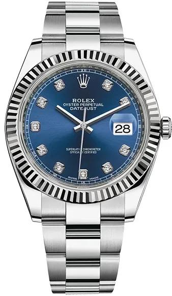 Datejust 41 mm, steel and white gold-Rolex