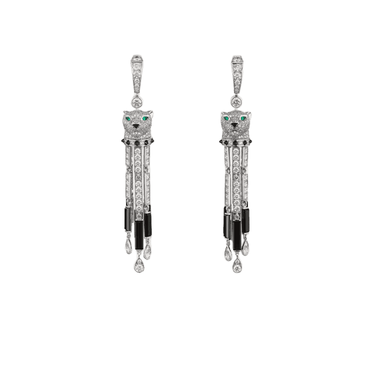 Panthère de Cartier earrings, onyx, large model, paved-Cartier